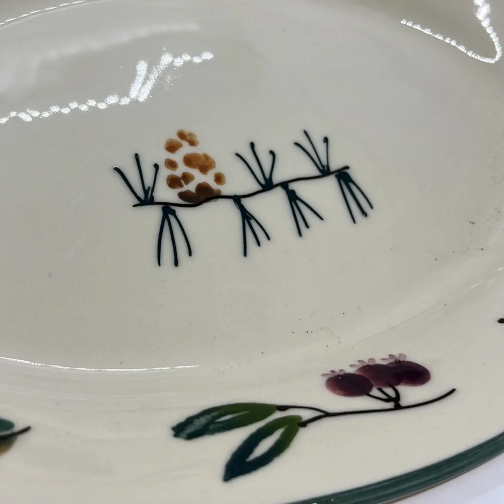 1994 Hartstone Pottery Serving Platter, Hard to Find Woodland Pattern - Picture 2 of 6